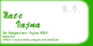 mate vajna business card