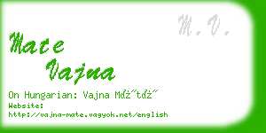 mate vajna business card